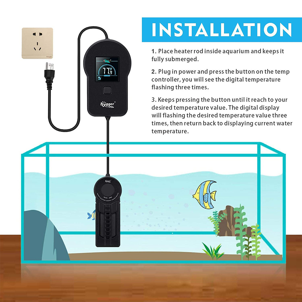 Betta Fish Tank Heater with Thermostat - Hygger