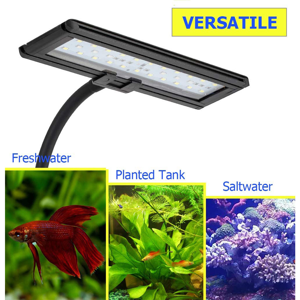 taart Het beste Schaken LED Aquarium Clip On Light - hygger