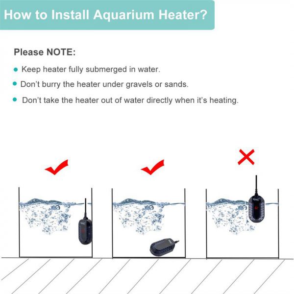 Install Mini Submersible Heater 50W 100W