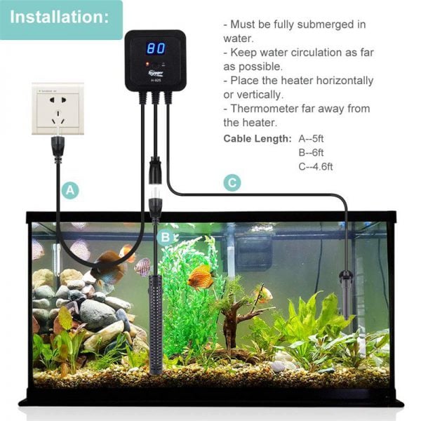 hygger Aquarium Heater 300W Installation