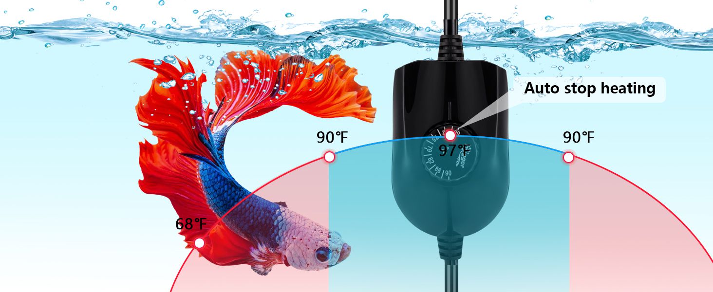 Small fish tank heater for betta