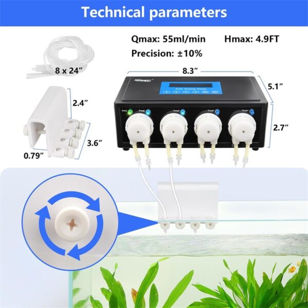 Dosing Pump for Marine Coral Reef Tanks