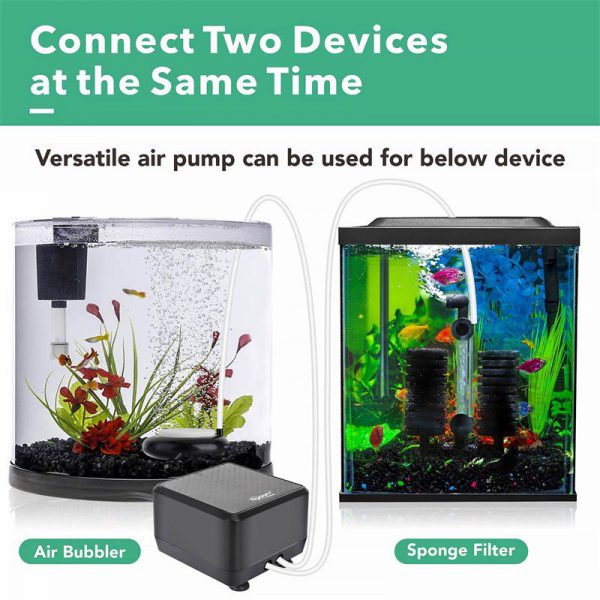 Fish Tank Air Pump for Two Devices