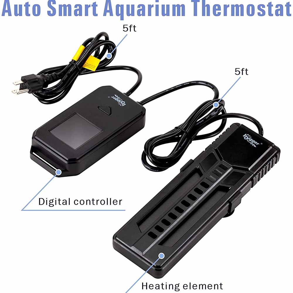 hygger 500W 800W Titanium Steel Aquarium Heater