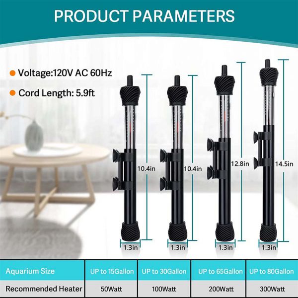 hygger 998 heater kit parameters