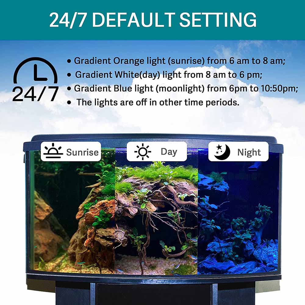 Aquarium light setting