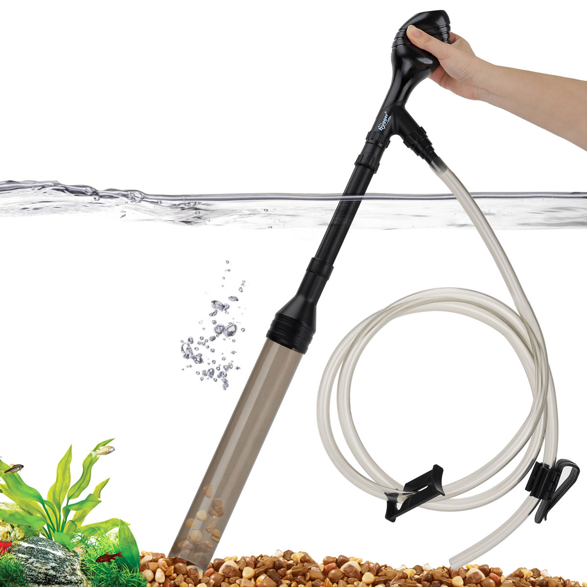 hygger Electric Fish Tank Gravel Cleaner Kit,Removable Water Changer,Sand  Washer Filter,Automatic Change Water,Aquarium Cleaning Tool Set,Remove  Dirt