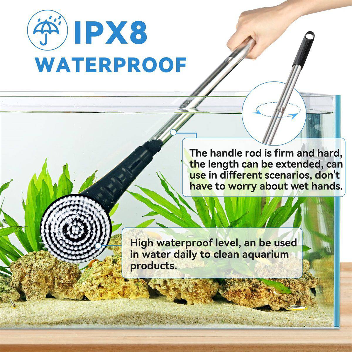 Waterproof Fishing Scale Seafood Cleaner Brush Tool Convenient