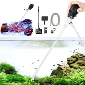 hygger IPX8 Electric Aquarium Cleaning Brushes, Rechargeable Cleaner Tools  Kit with 6 Replaceable Clean Spin Brush Heads Cordless Use 2 Speeds