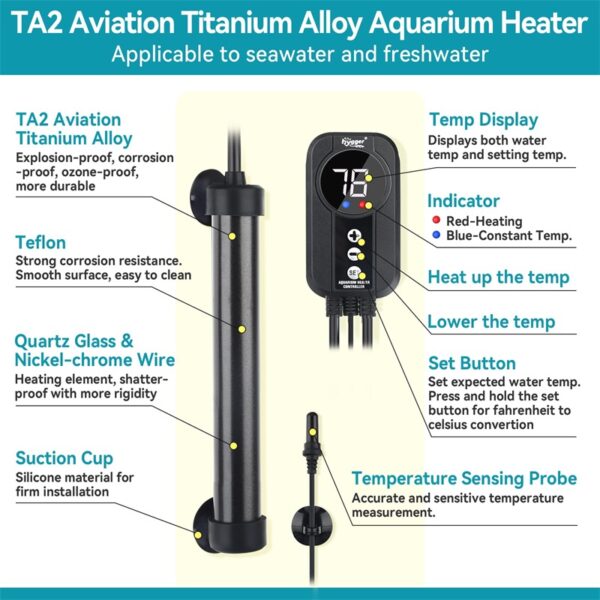 Aquarium titanium heater