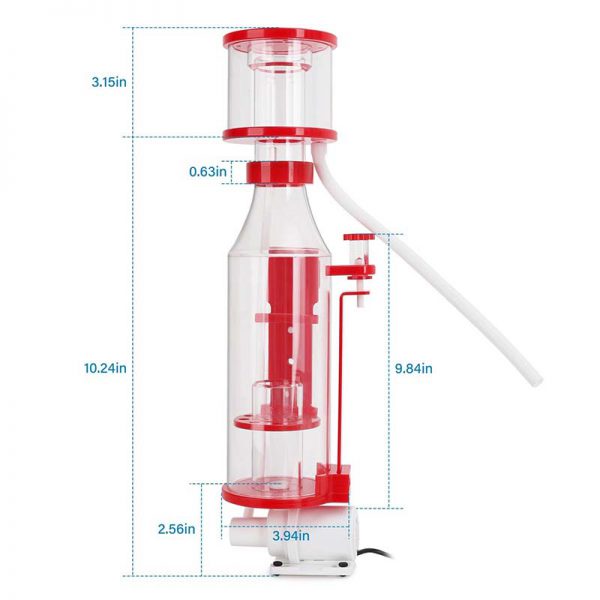 Saltwater protein skimmer size