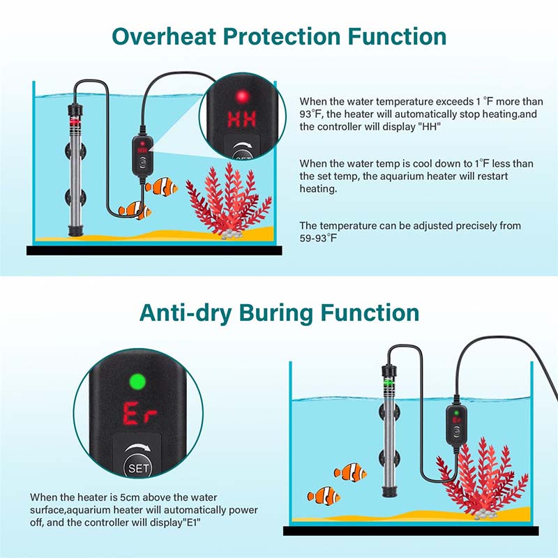 hygger Mini Aquarium Submersible Heater - hygger