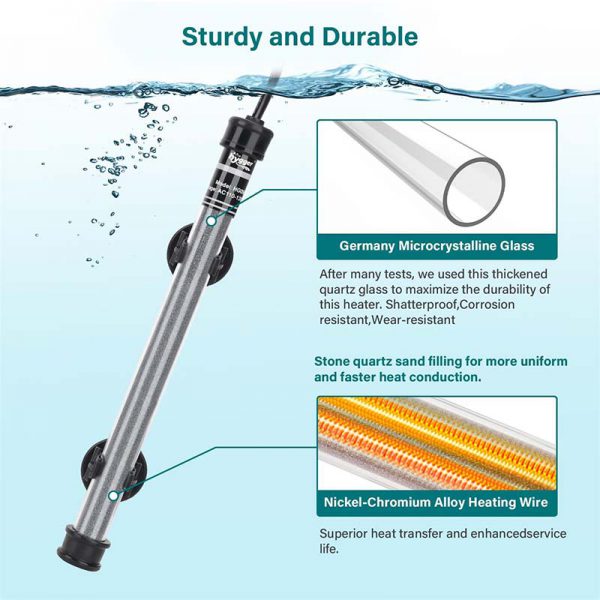 Sturdy mini submersible heater