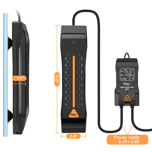 hygger 115 heater size chart