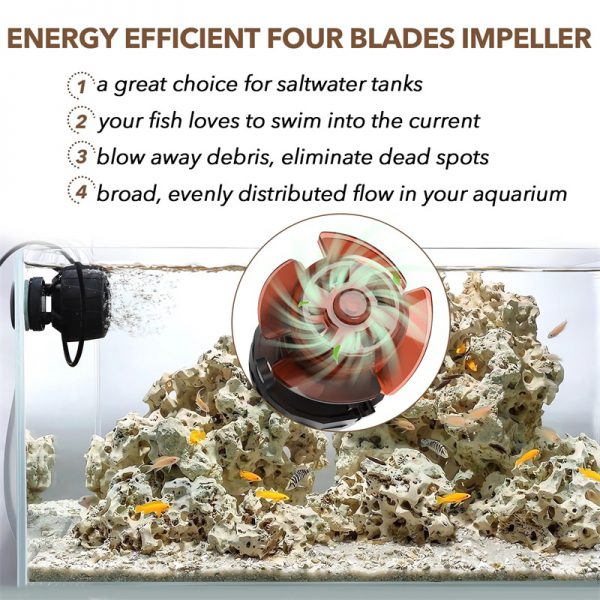 Wavemaker pump for saltwater tanks