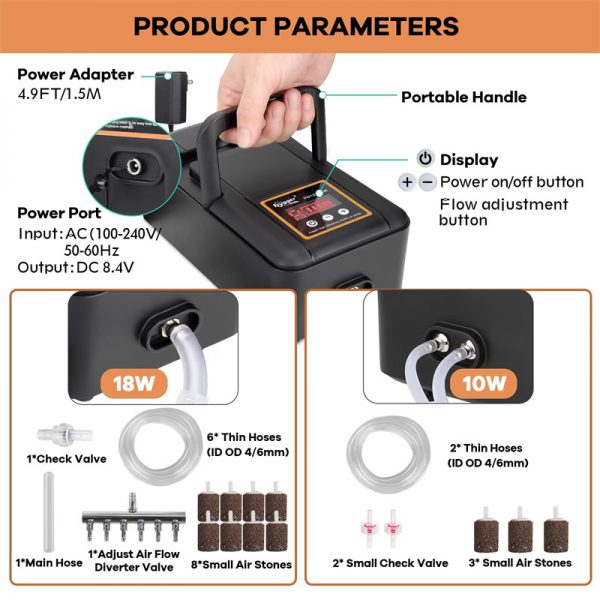 AC DC air pump parameters