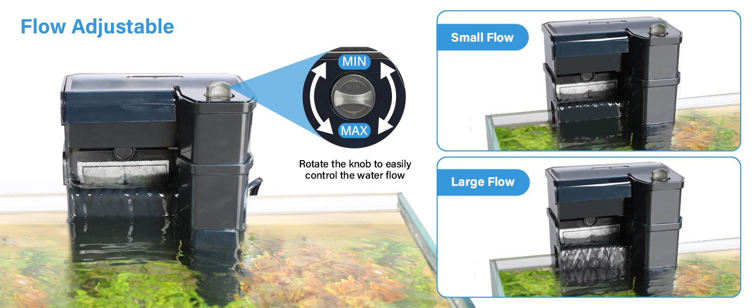 Adjust water flow in tanks