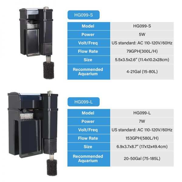 hygger crystal filter model