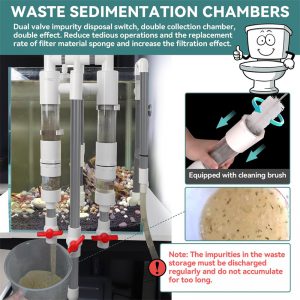 Fish waste sedimentation chambers