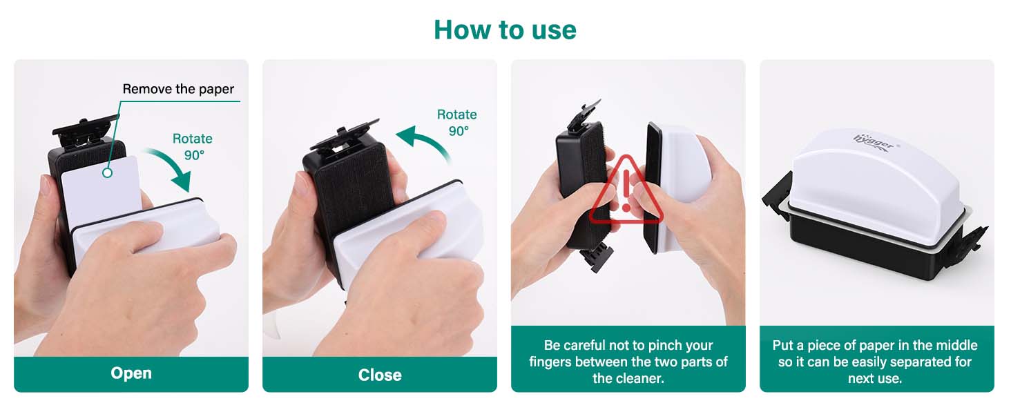 Dual blade glass cleaner instructions