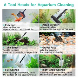 6 tool heads for aquariums