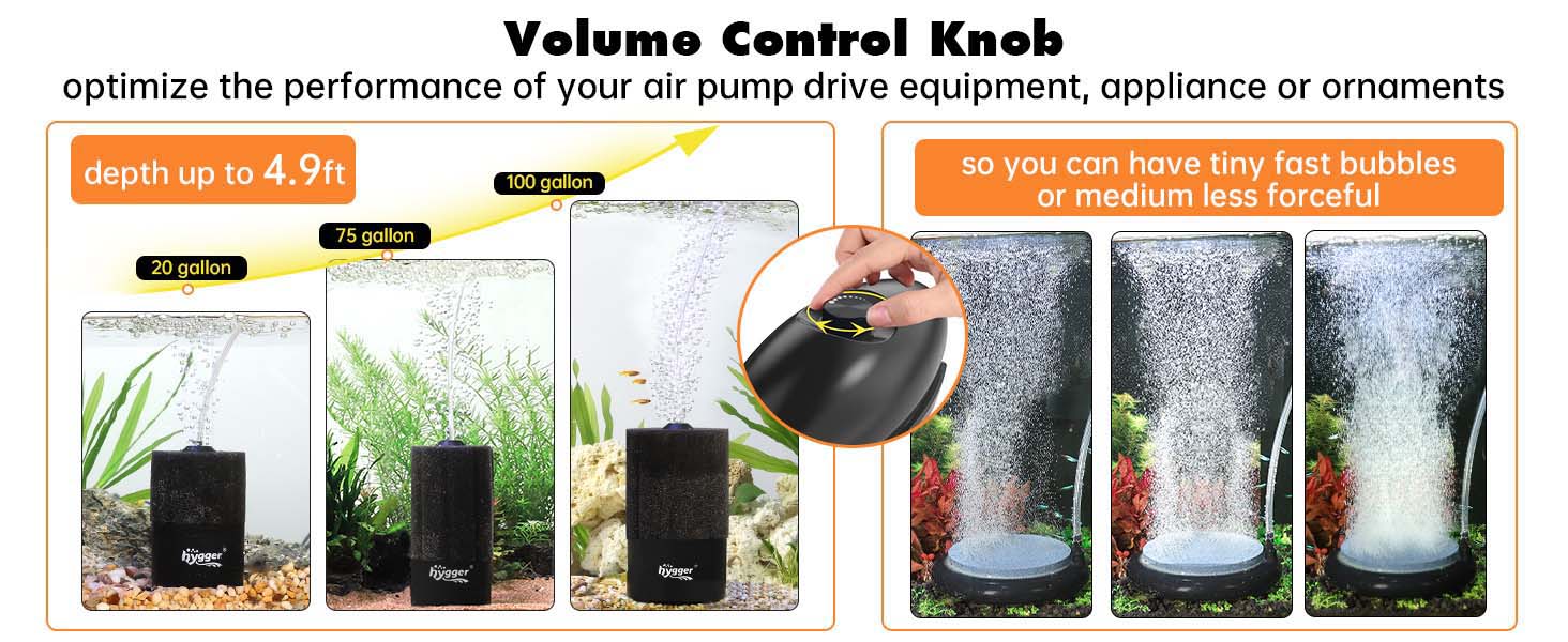 Control air pump volume