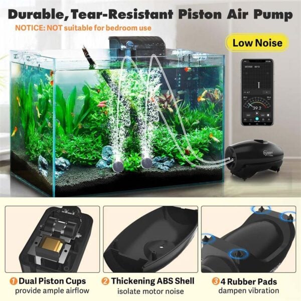 Durable air pump for aquariums