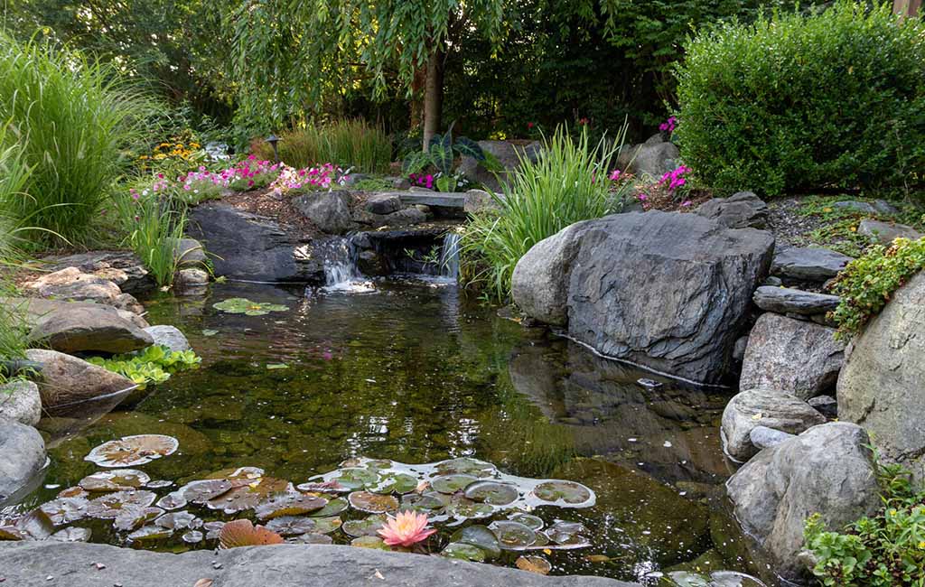 build a small pond waterfall