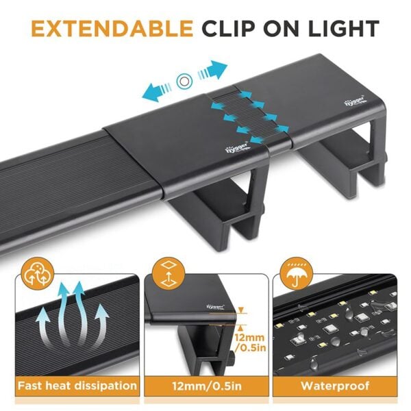 Extendable clip on light