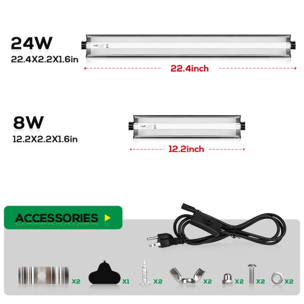 hygger T5 Ho UVB Lighting Combo Kit Size