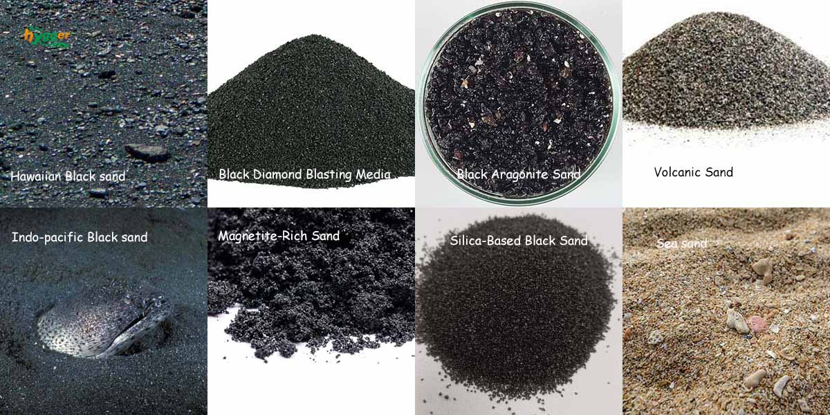 black aquarium sand