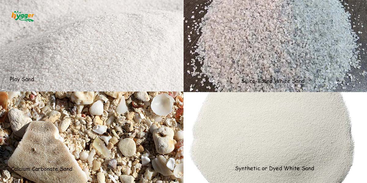 white aquarium sand